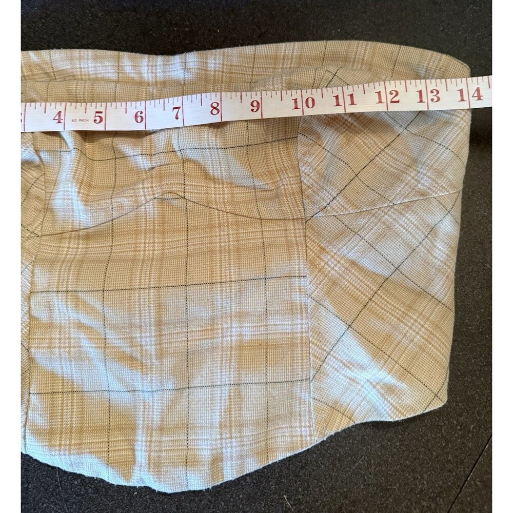 Free People Plaid Corset Sleeveless Strapless Out West Top Preppy Academia Sz 4 - Picture 7 of 8